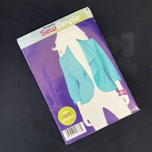 Simplicity Sew Simple Sewing Pattern A1738 Misses open front Jacket 8 - 18 New